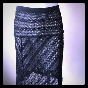 MISSONI SHEER BLACK KNIT SKIRT SIZE SMALL